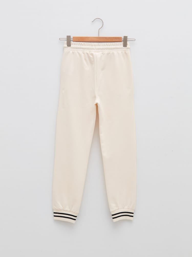 Cream Colored Trousers For Kids Girls