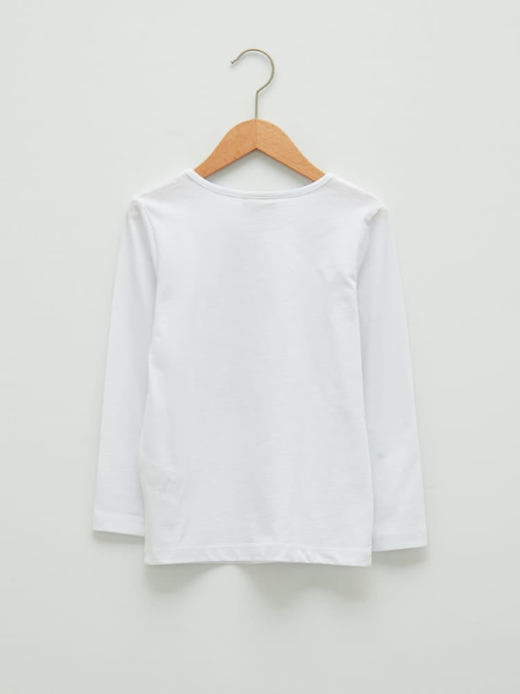 White Colored T-Shirt For Kids Girls