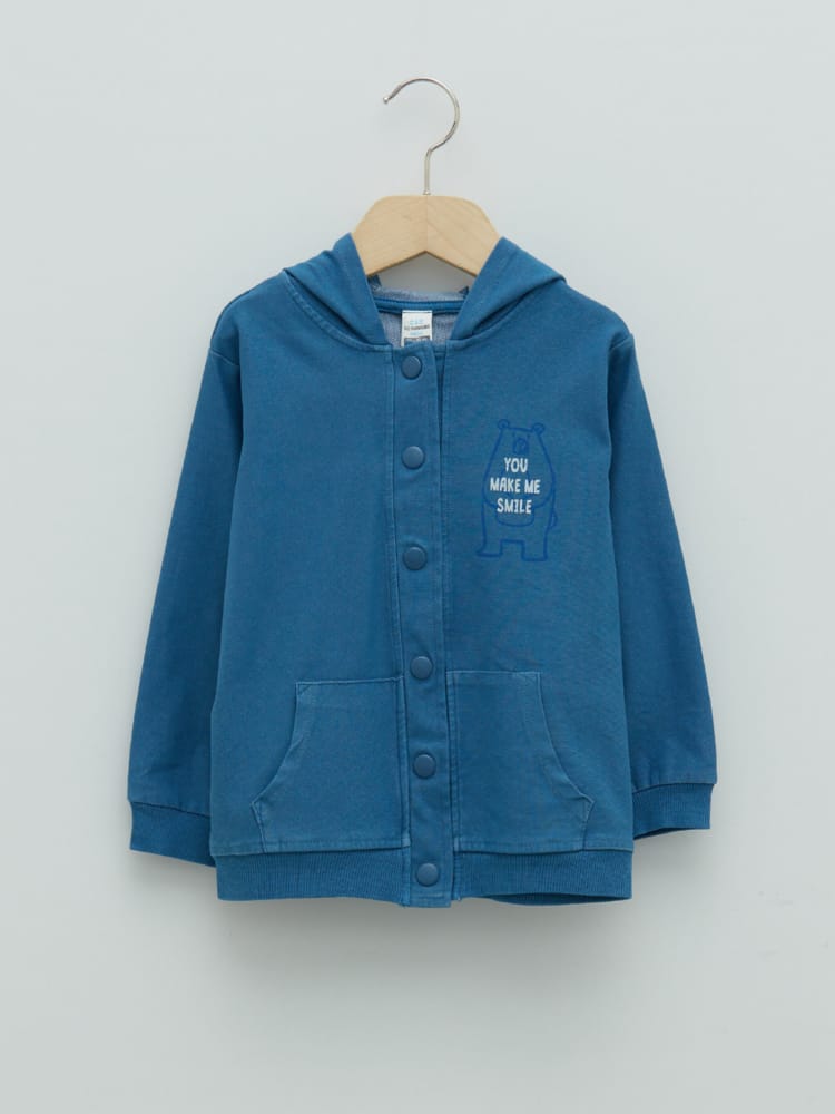 Blue Colored Cardigan For Baby Boys