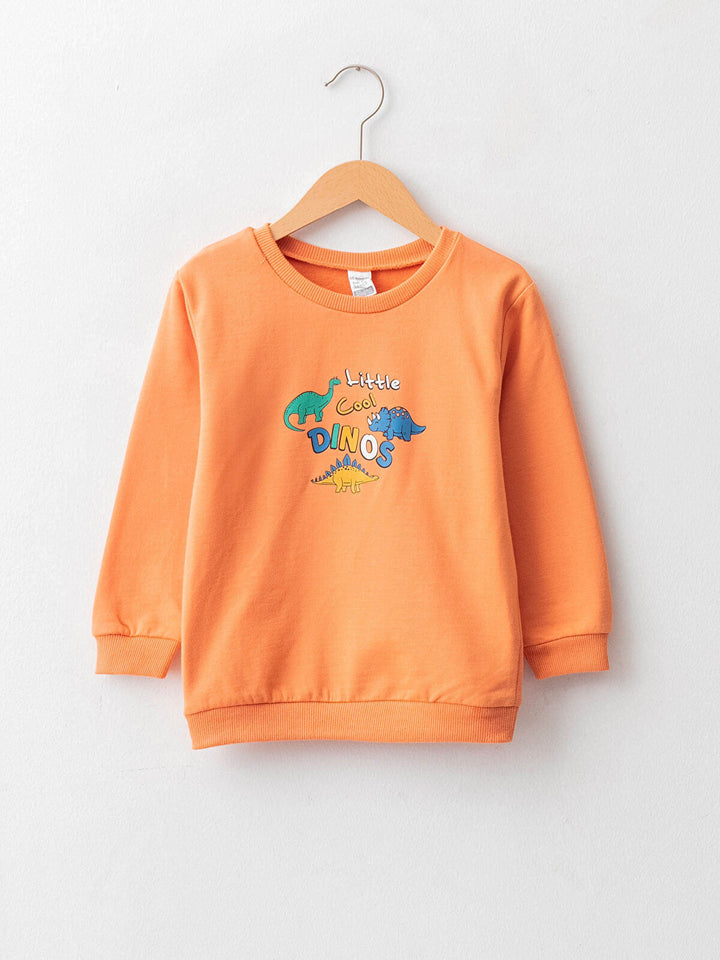 Orange Colored Sweatshirt For Baby Boys