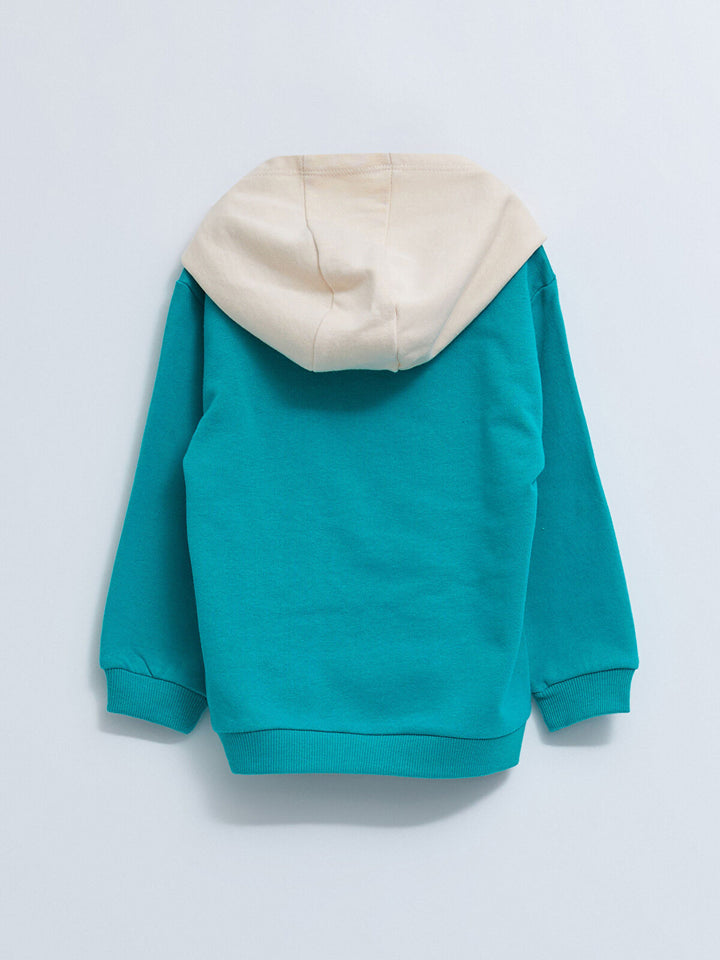 Aqua Green Colored Sweatshirt For Baby Boys