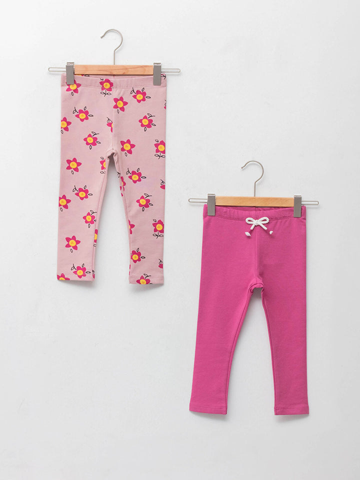 Dusty Rose Colored Leggings For Baby Girls