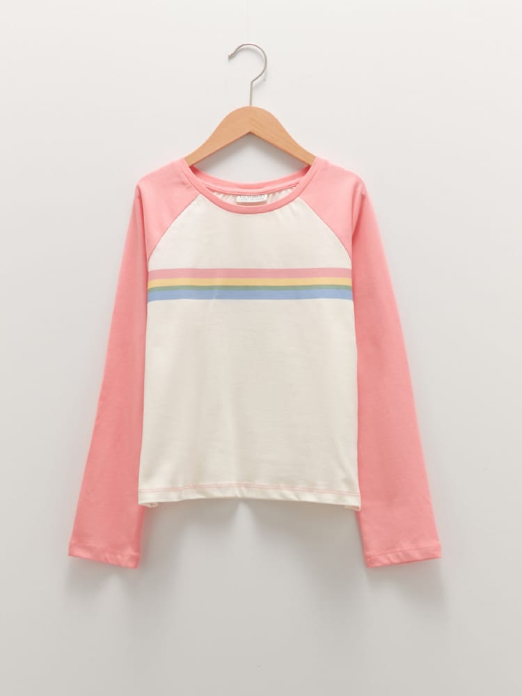 Ecru Colored T-Shirt For Kids Girls