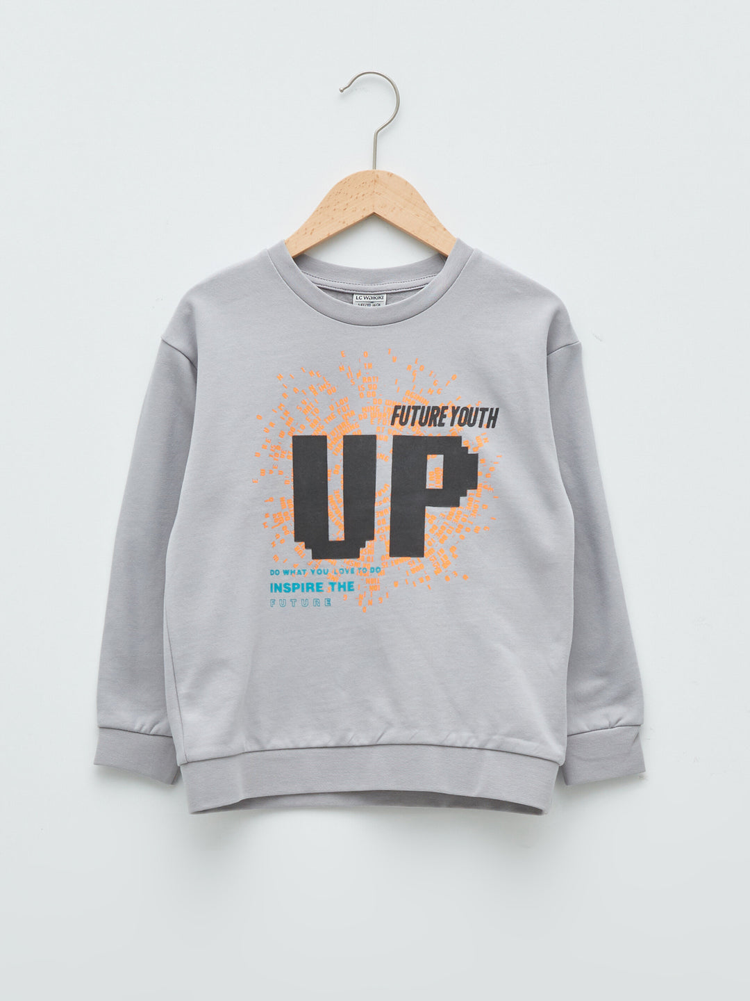 Grey Colored Sweatshirt For Kids Boys