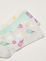 Aqua Blue Colored Socks For Kids Girls