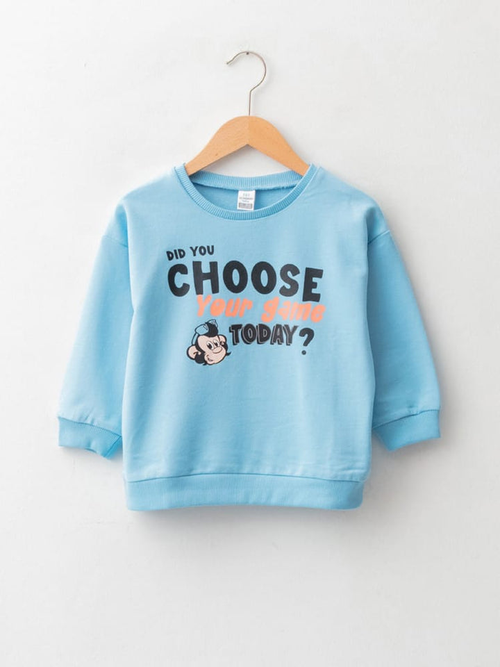 Blue Colored Sweatshirt For Baby Boys