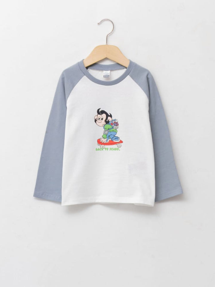 Cream Colored T-Shirt For Baby Boys
