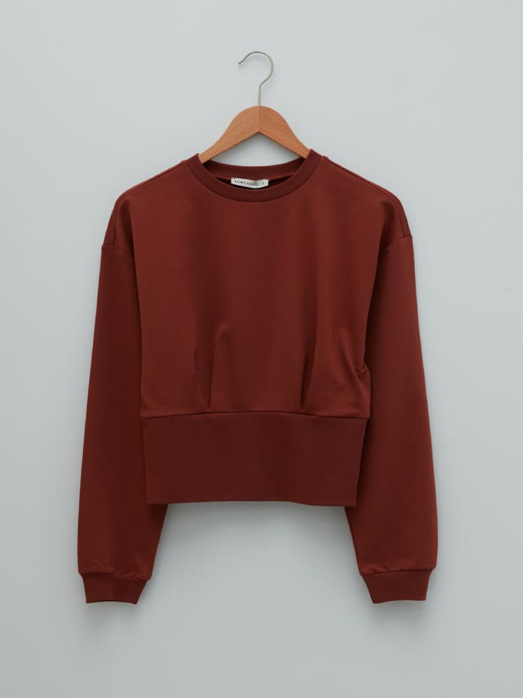 Bright Brown Colored Sweatshirt For Ladies