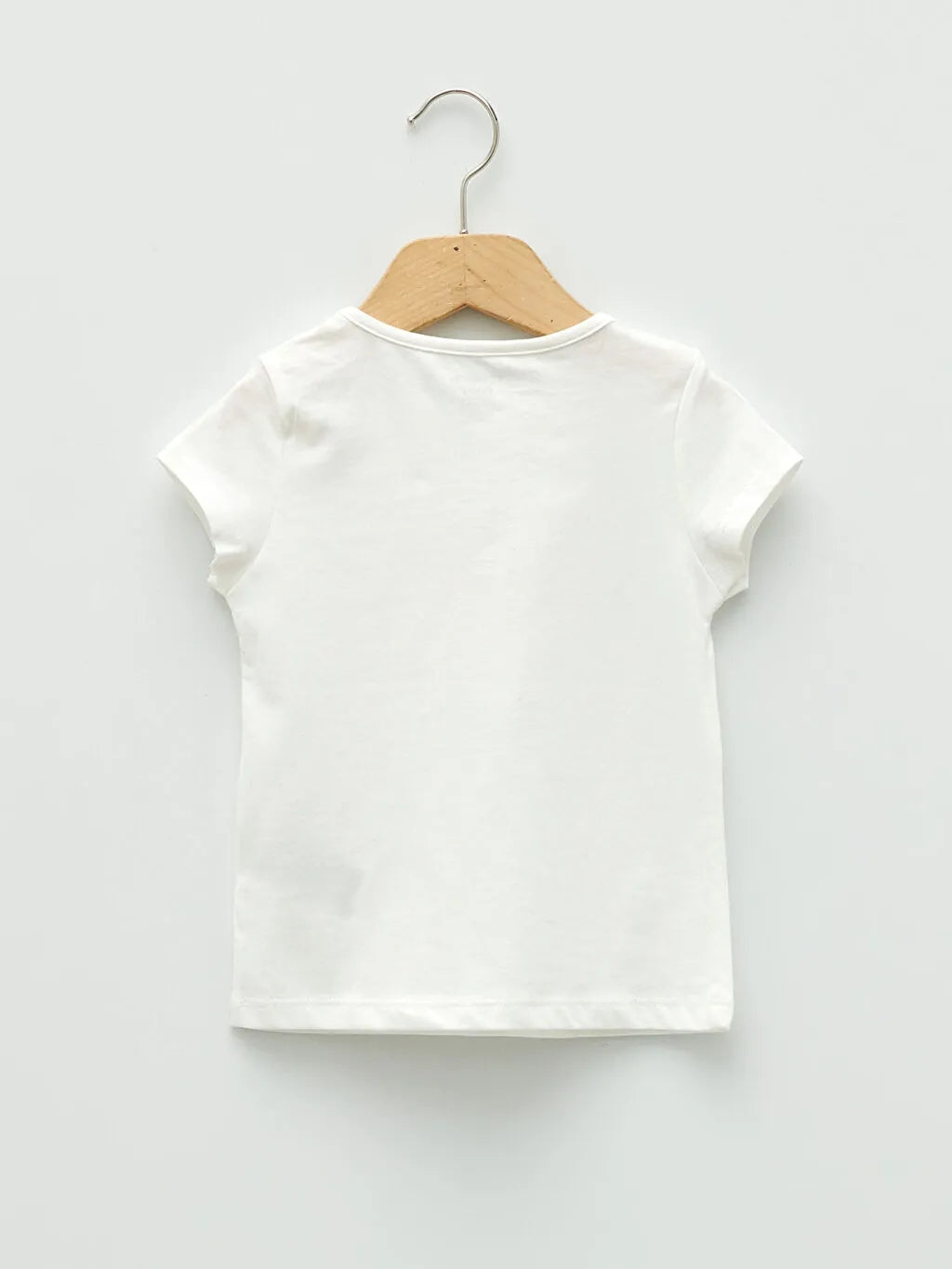 Crew Neck Short Sleeve Printed Baby Girl T-Shirt