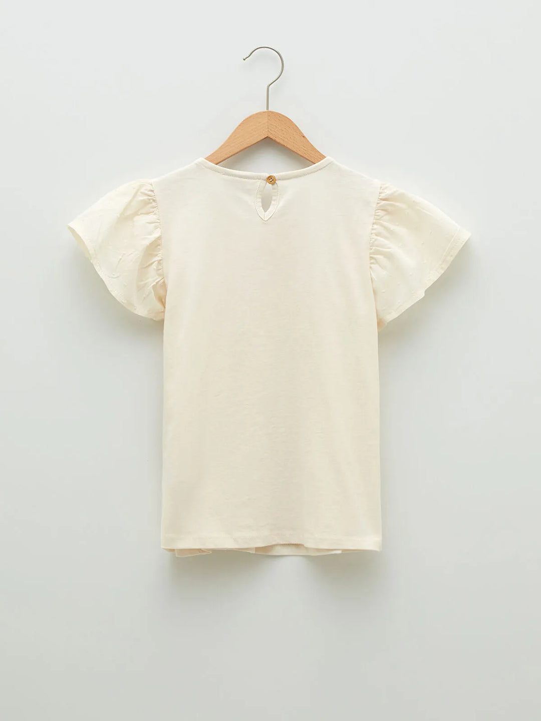 Crew Neck Basic Short Sleeve Cotton Girls T-Shirt