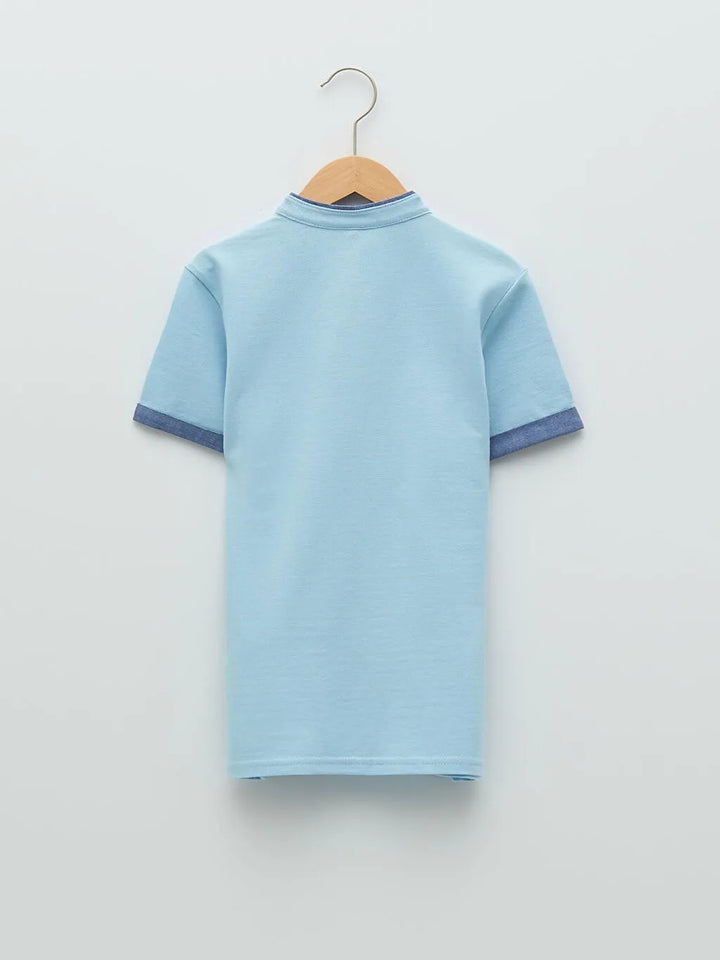 Classic Collar Basic Short Sleeve Boy T-Shirt