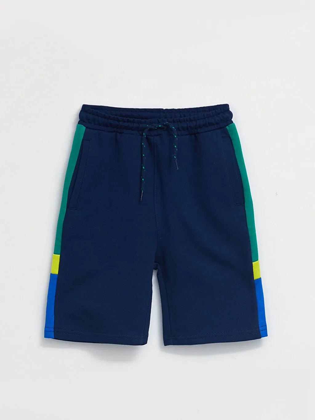 Color Block Boy Shorts With Elastic Waist