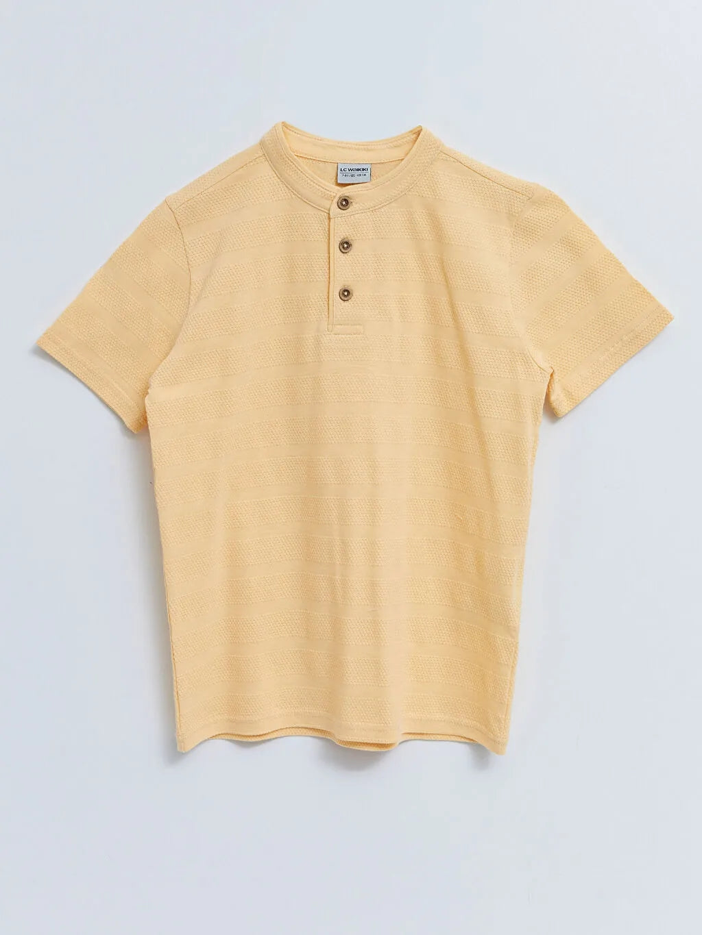 Judge Collar Self Patterned Short Sleeve Boy T-Shirt