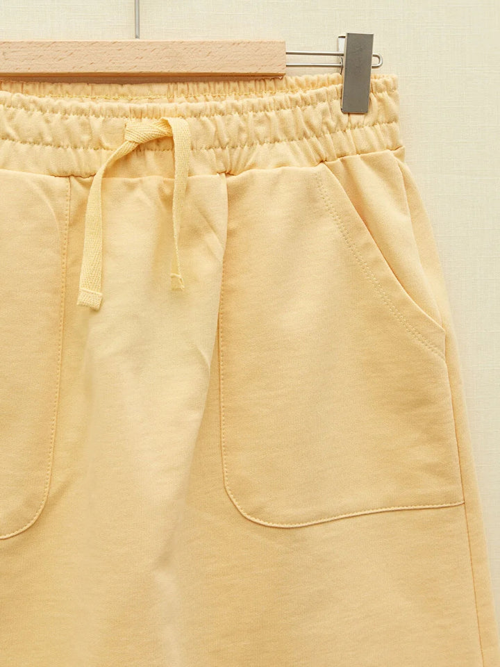 Elastic Waist Basic Organic Cotton Girl Skirt