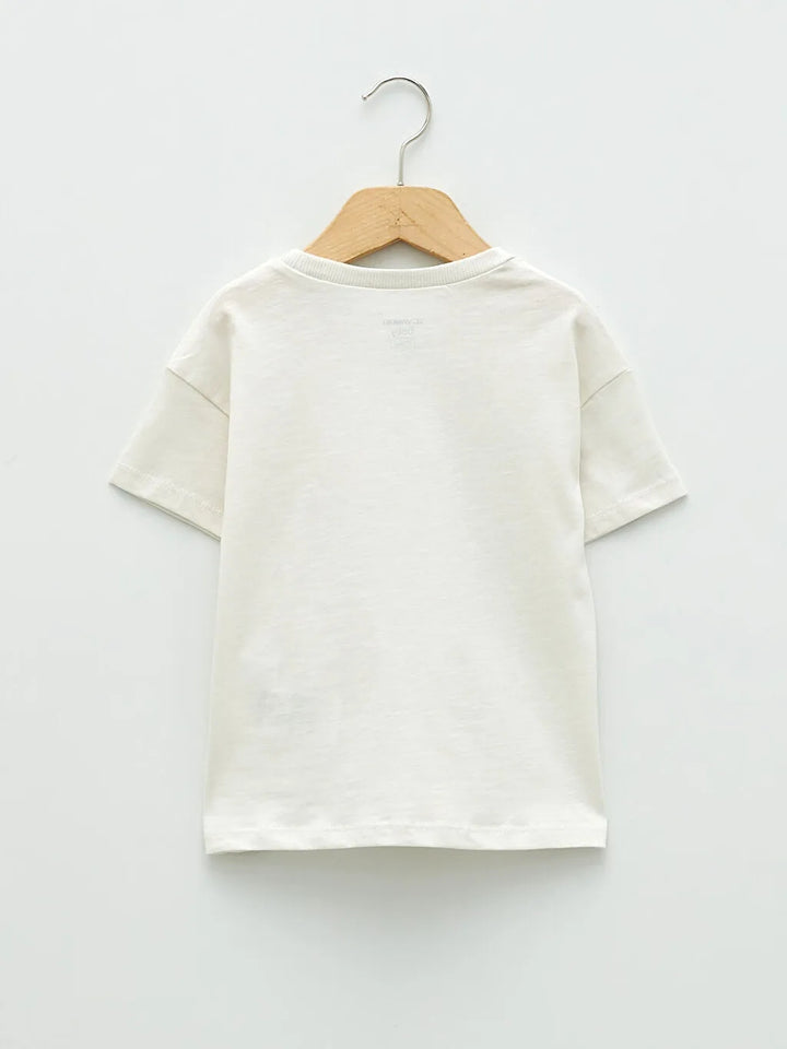 Crew Neck Short Sleeve Printed Cotton Baby Boy T-Shirt