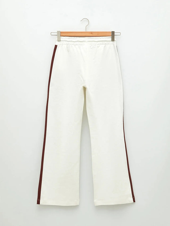 Elastic Waist Stripe Detailed Cotton Maternity Sweatpants