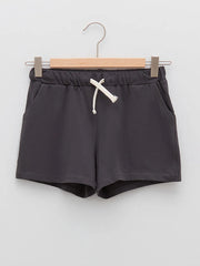 Basic Elastic Waist Girl Shorts