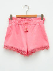 Basic Elastic Waist Girl Shorts