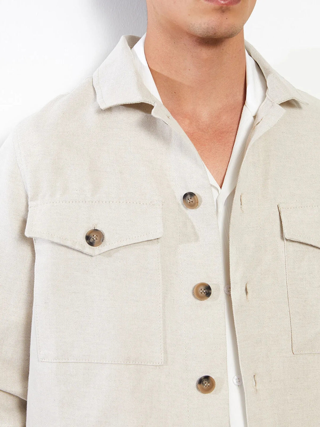 Lcw Vision Standard Fit Shirt Collar Men Coat