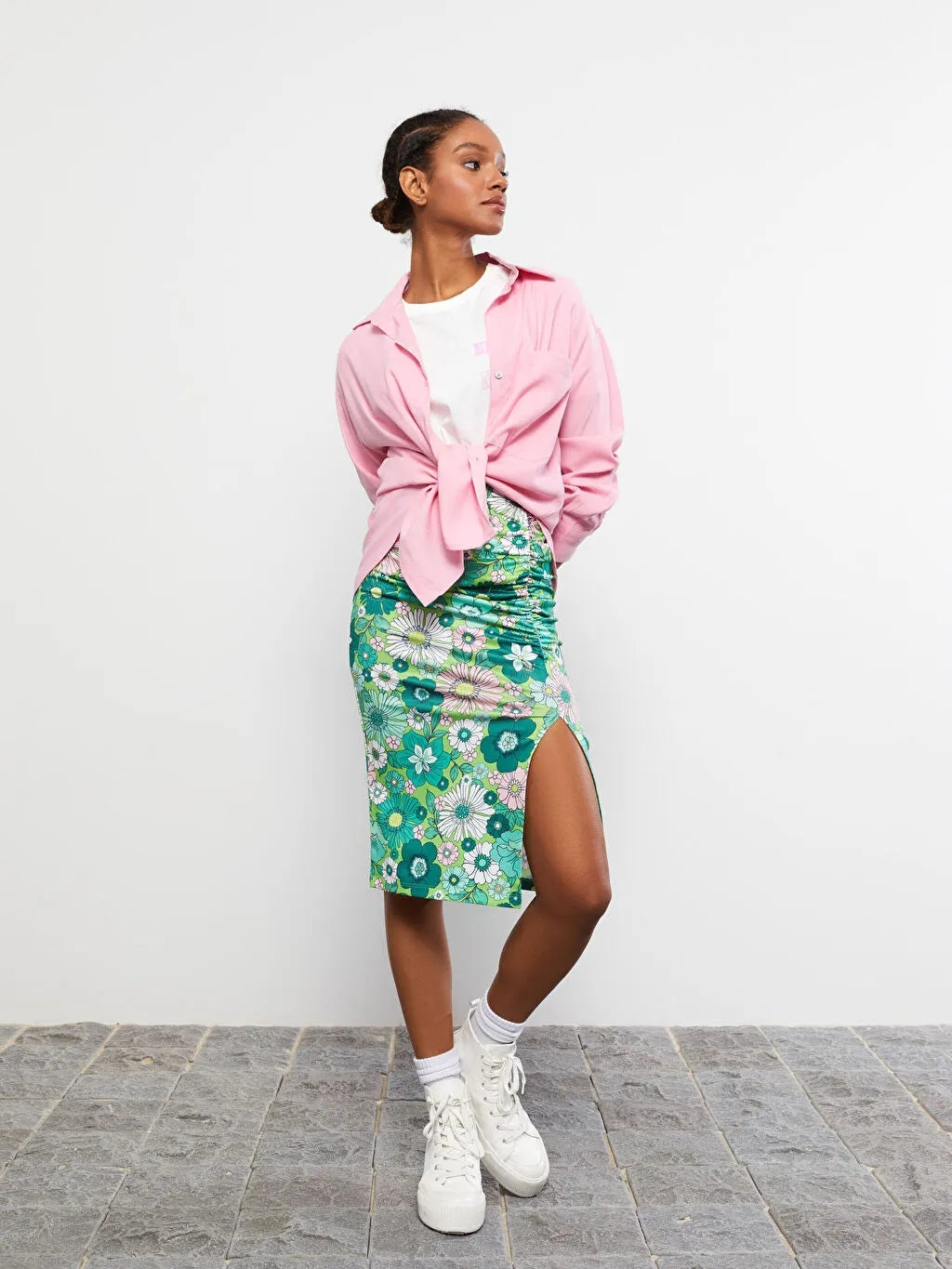 LCW Casual Women Floral Pencil Skirt