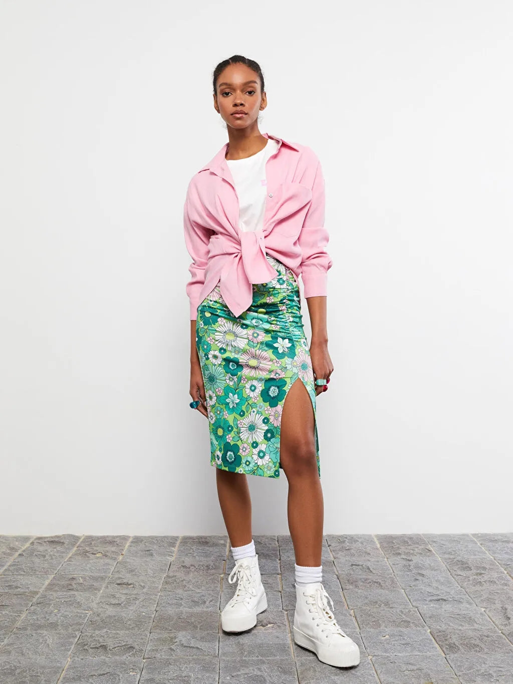 LCW Casual Women Floral Pencil Skirt