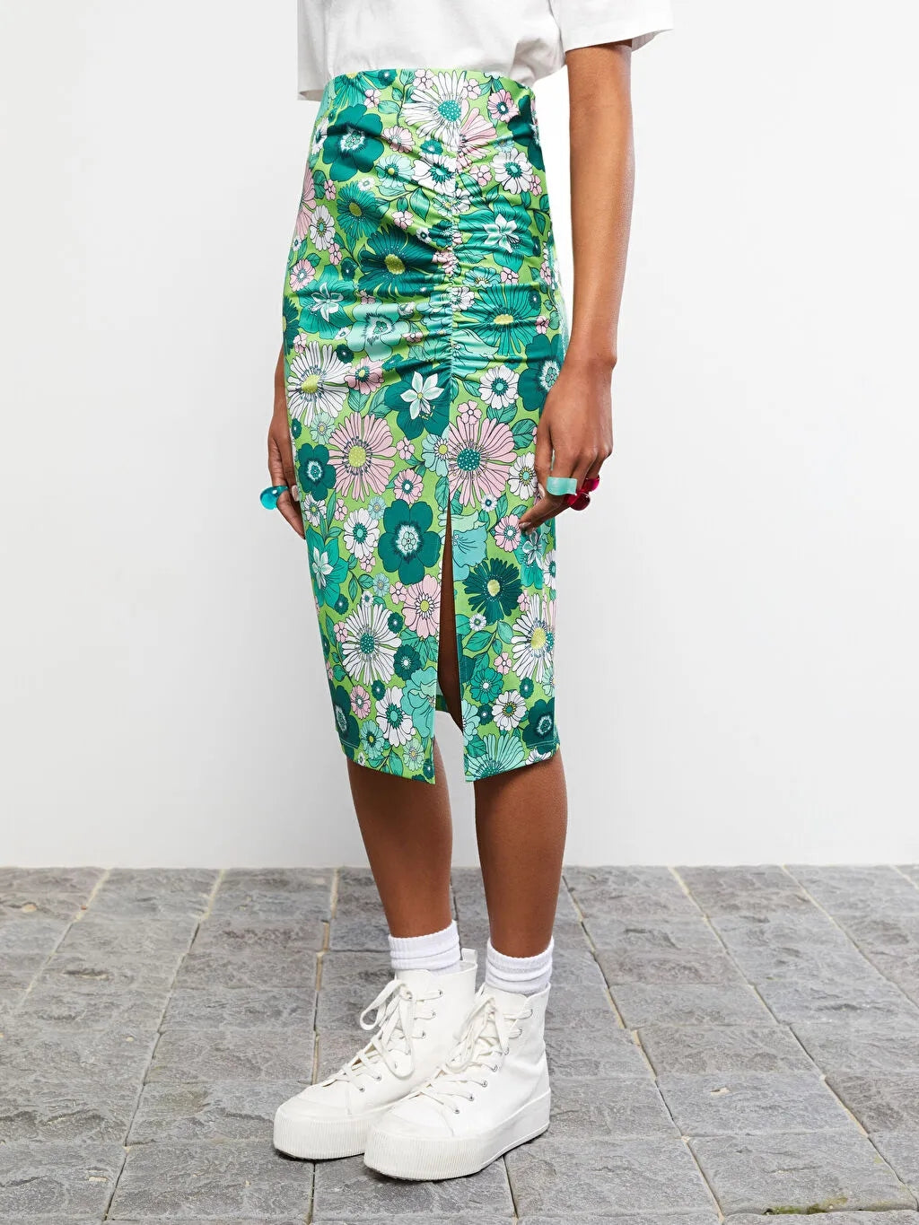 LCW Casual Women Floral Pencil Skirt
