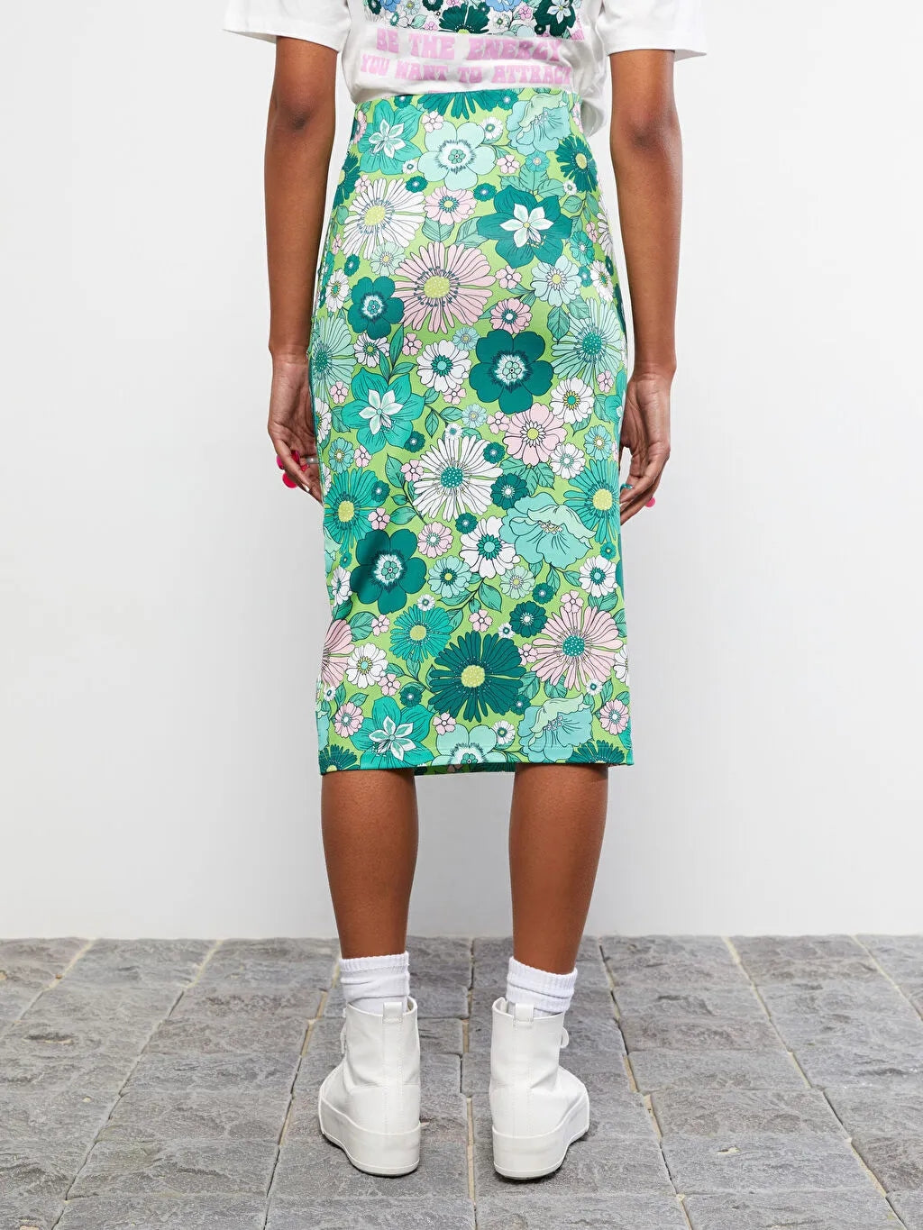 LCW Casual Women Floral Pencil Skirt