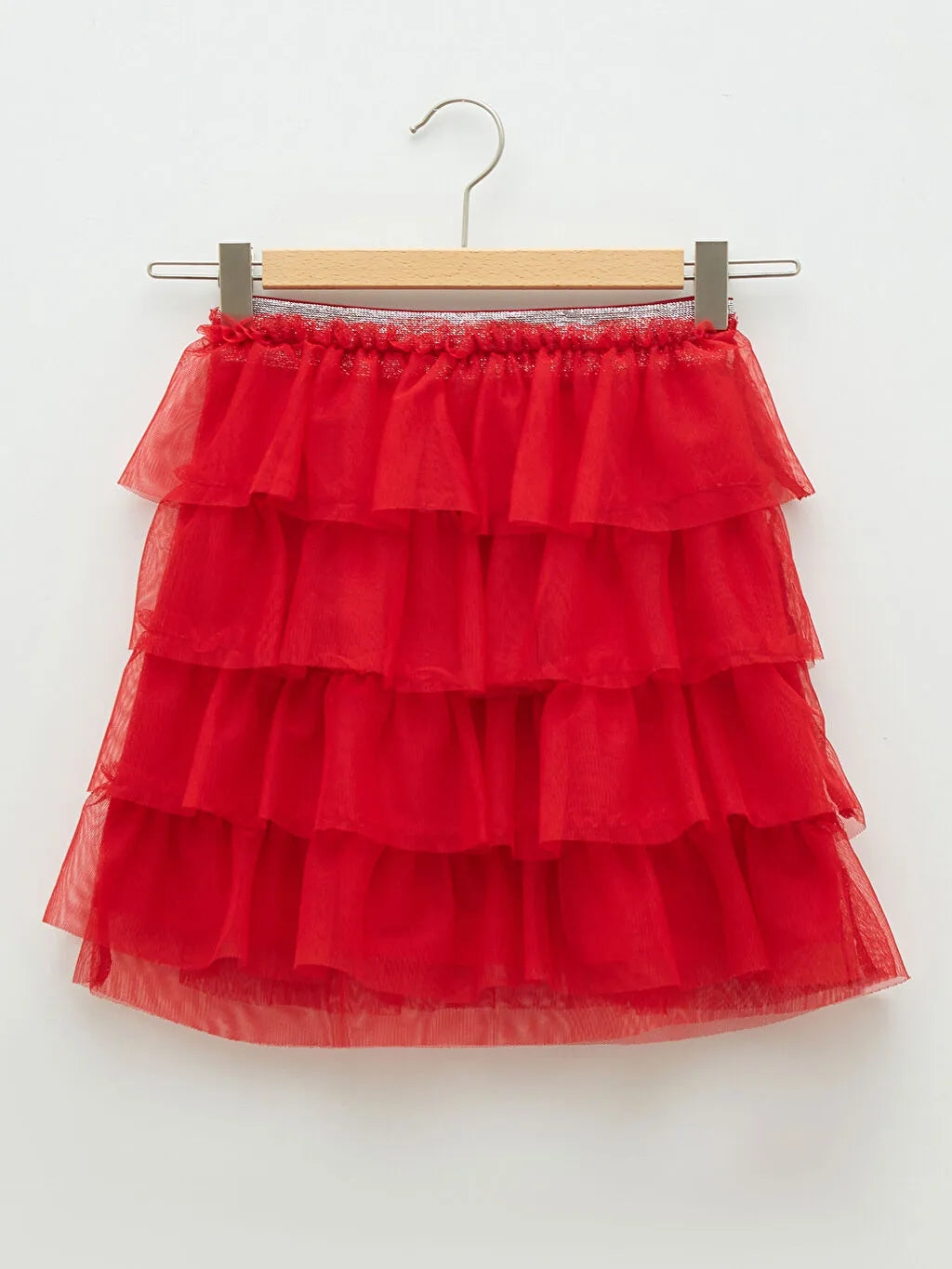 Elastic Waist Frilly Girl Skirt