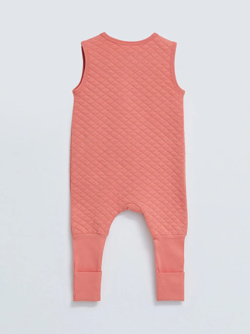 Crew Neck Zippered Baby Girl Jumpsuit