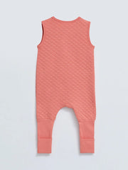 Crew Neck Zippered Baby Girl Jumpsuit