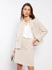 LCW Classic Women Skirt With Zipper Waist Pattern