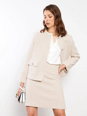 LCW Classic Women Skirt With Zipper Waist Pattern