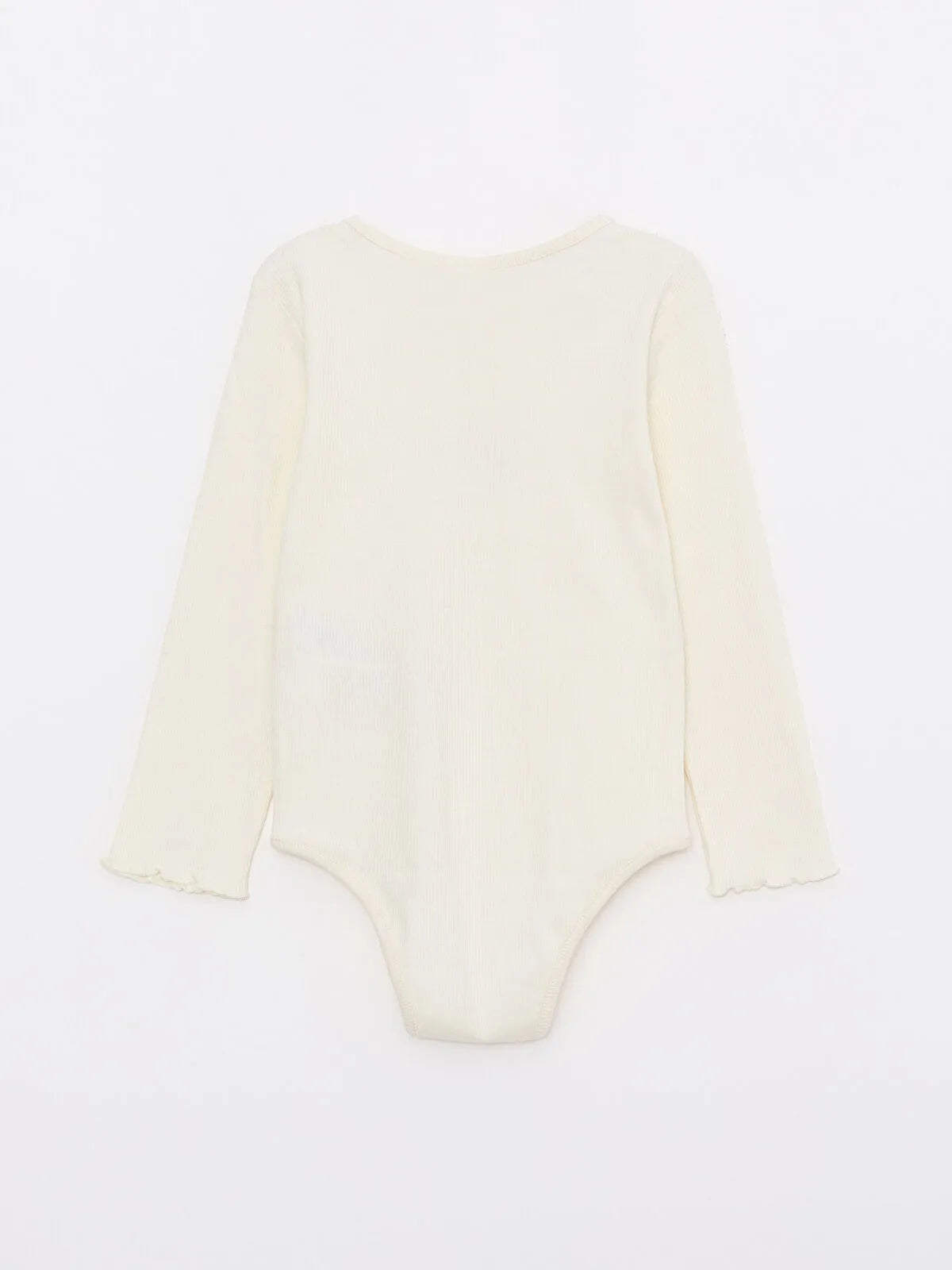 Crew Neck Long Sleeve Baby Girl Snap Snap Body