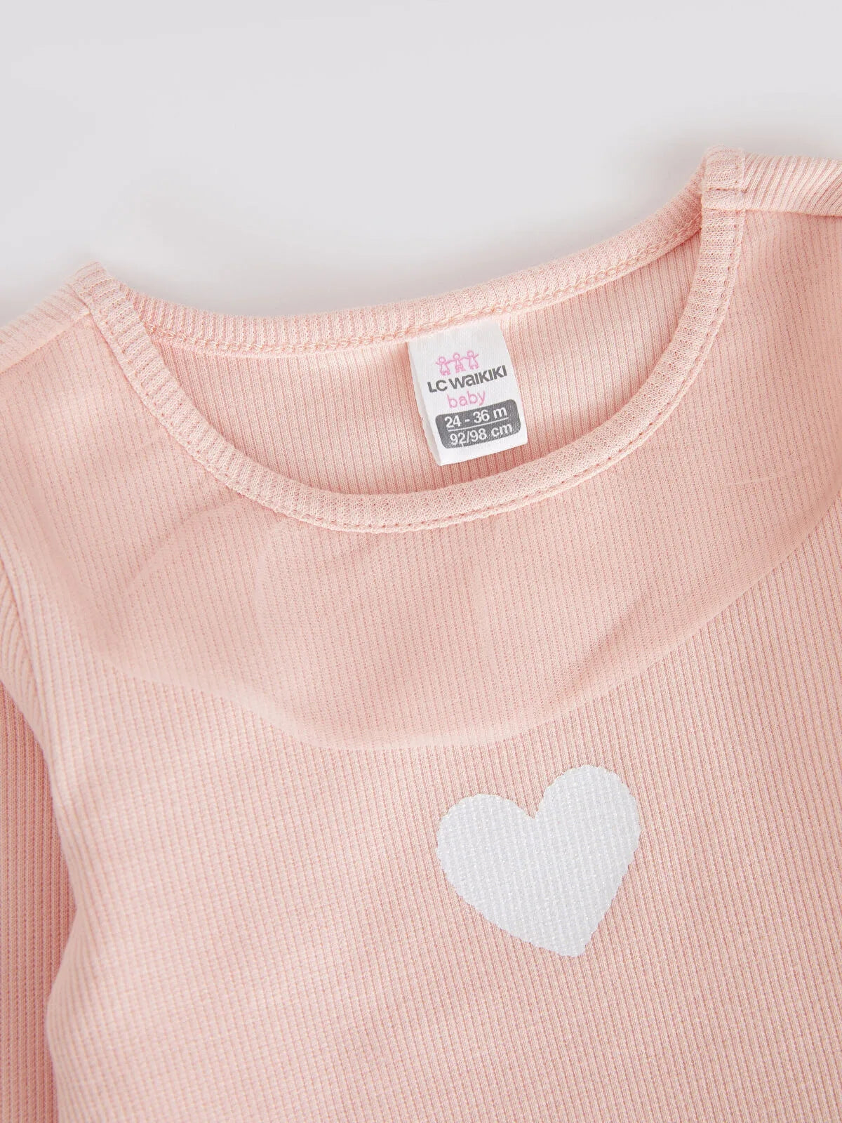 Crew Neck Long Sleeve Baby Girl Snap Snap Body