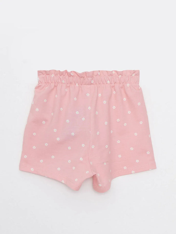 Baby Girl Shorts With Elastic Waist Cotton