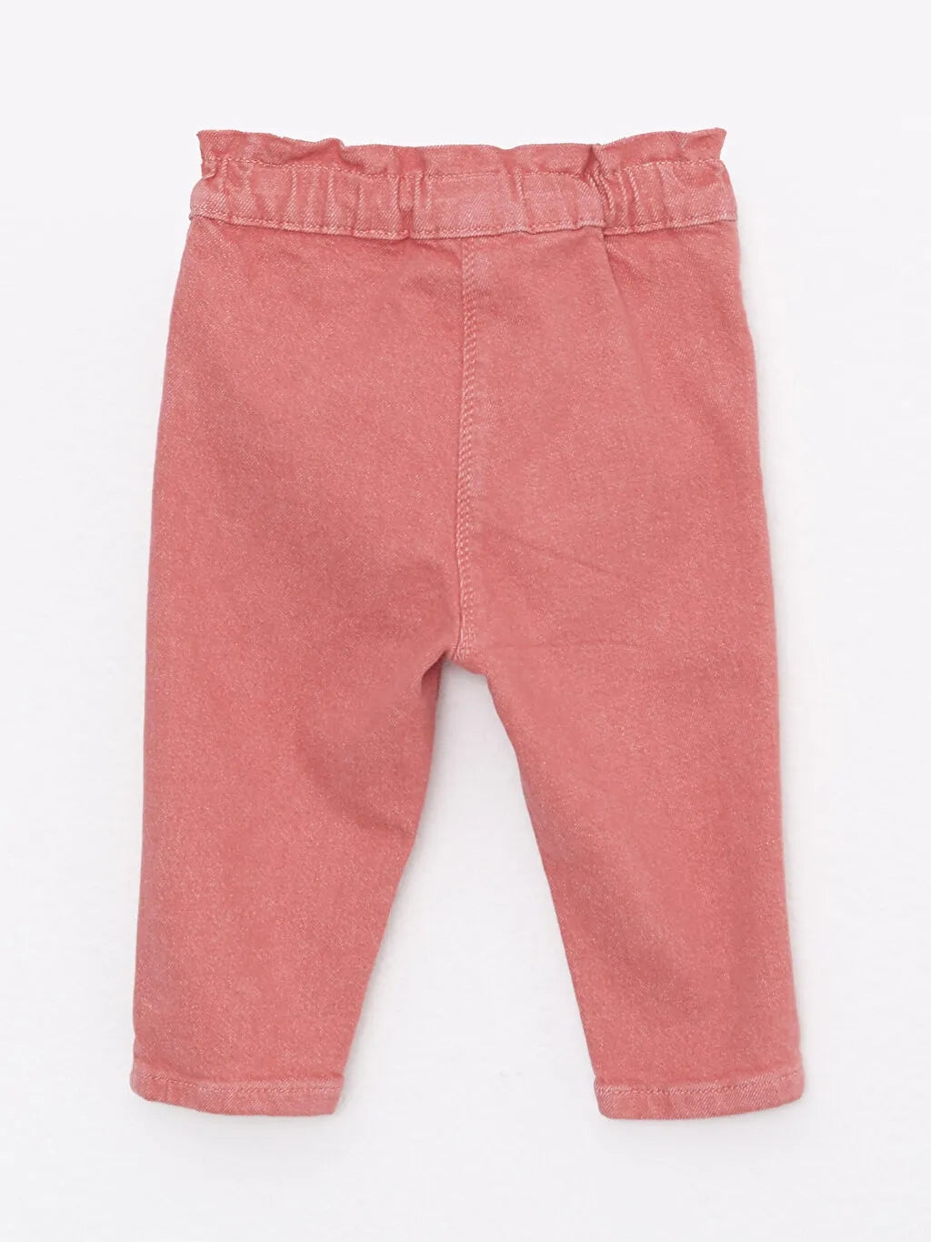 Basic Elastic Waist Baby Girl Jean Trousers
