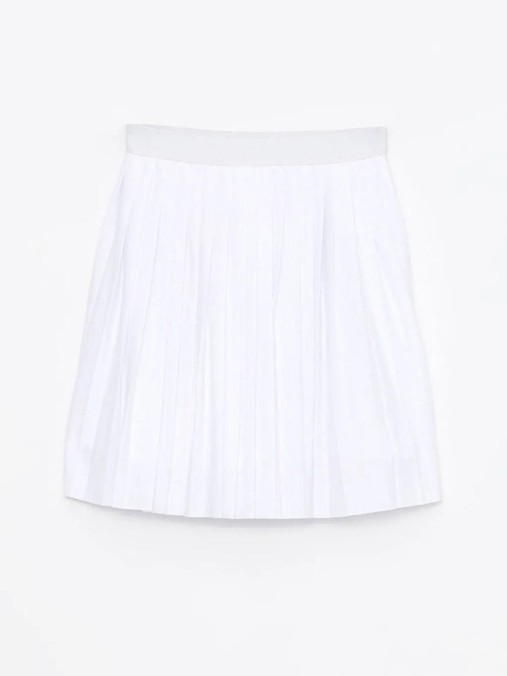 Elastic Waist Pleated Girl Skirt
