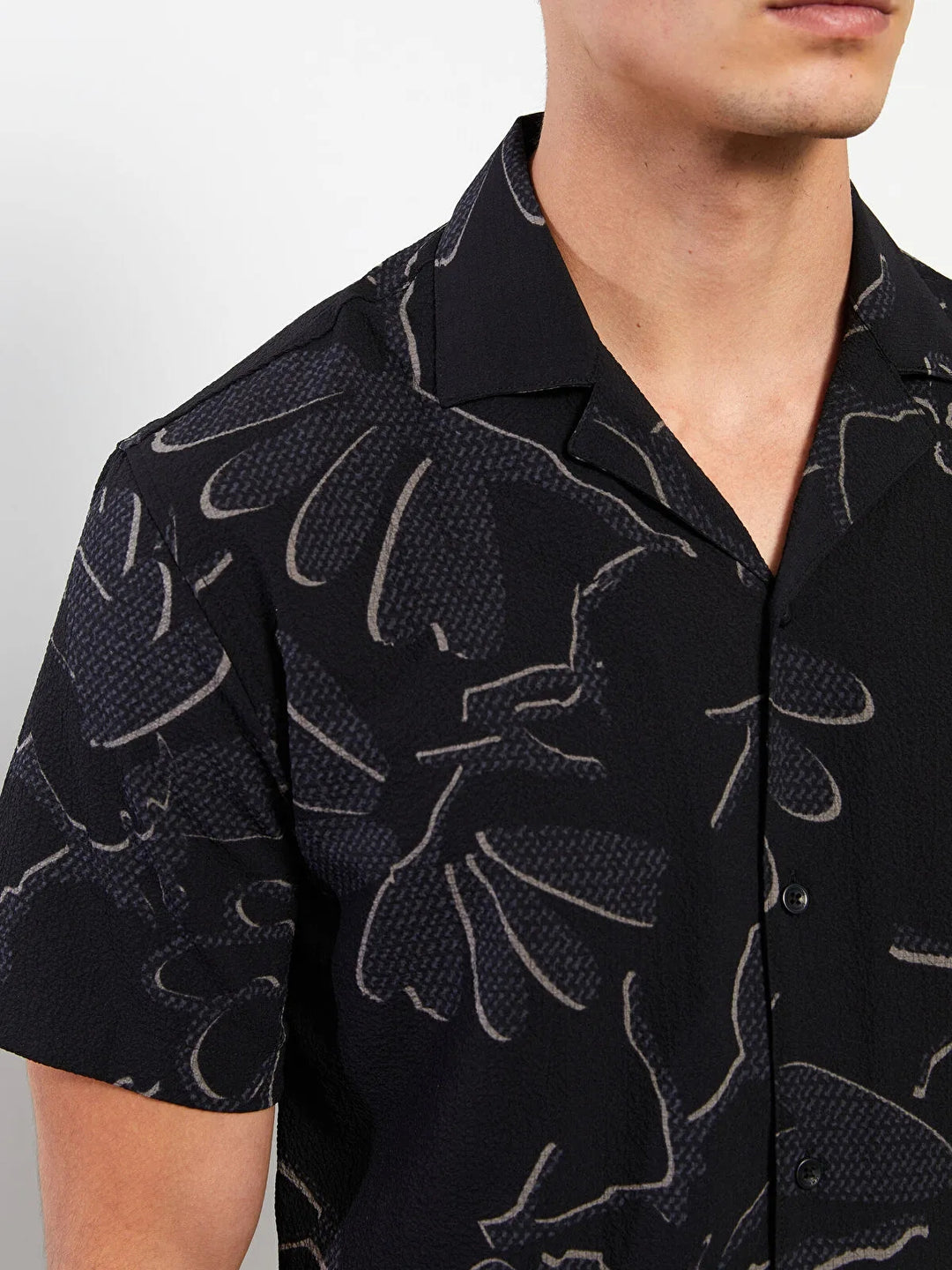 Lcw Vision Comfortable Fit Resort Collar Long Sleeve Patterned Men Shirt