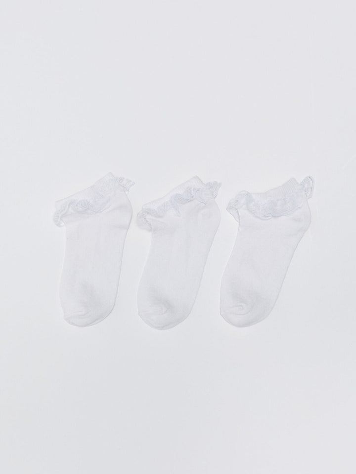 Dream Lace Detailed Girls Booties Socks 3 Pack