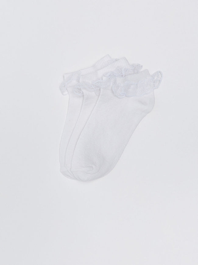 Dream Lace Detailed Girls Booties Socks 3 Pack Main Image