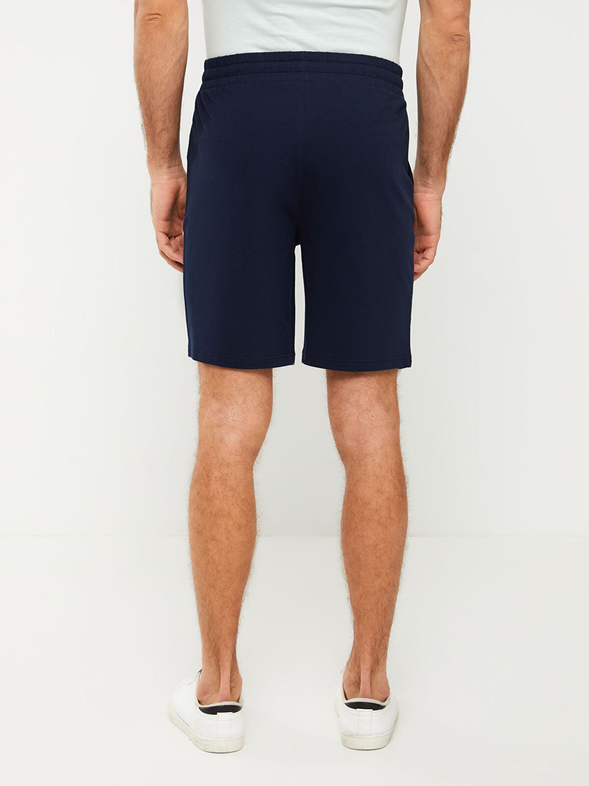 Basic Slim Fit Knitted Men Shorts