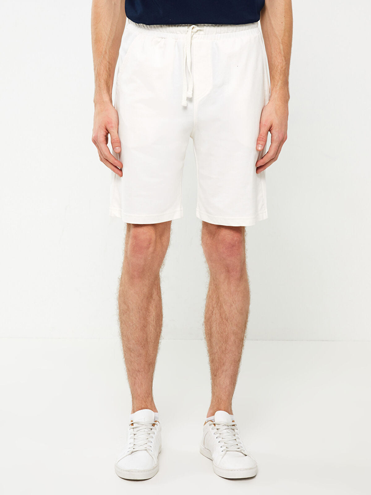 Basic Slim Fit Knitted Men Shorts