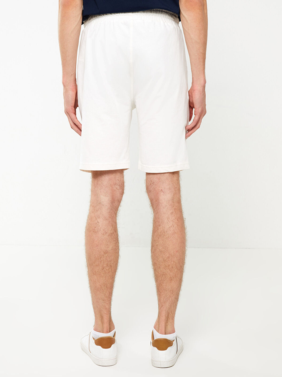 Basic Slim Fit Knitted Men Shorts