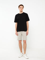 Basic Slim Fit Knitted Men Shorts