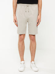 Basic Slim Fit Knitted Men Shorts