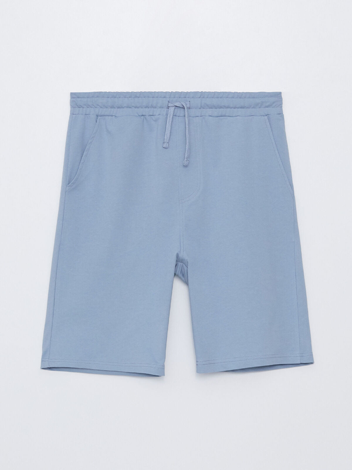Basic Slim Fit Knitted Men Shorts