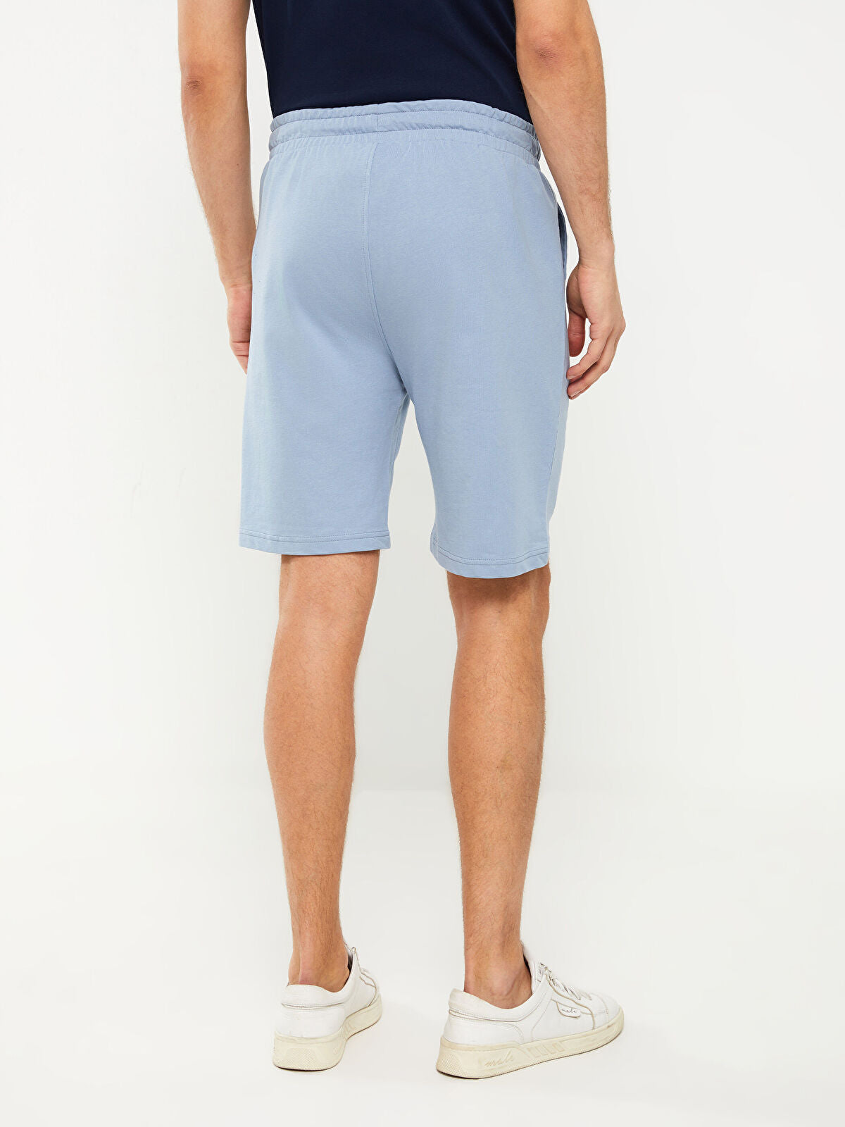 Basic Slim Fit Knitted Men Shorts