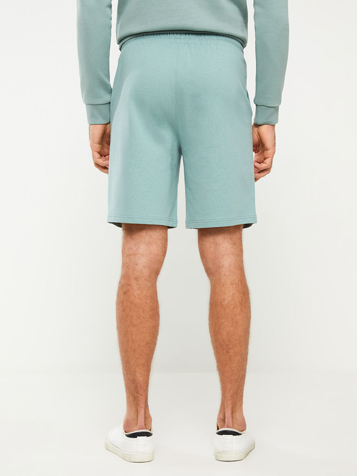 Basic Slim Fit Knitted Men Shorts