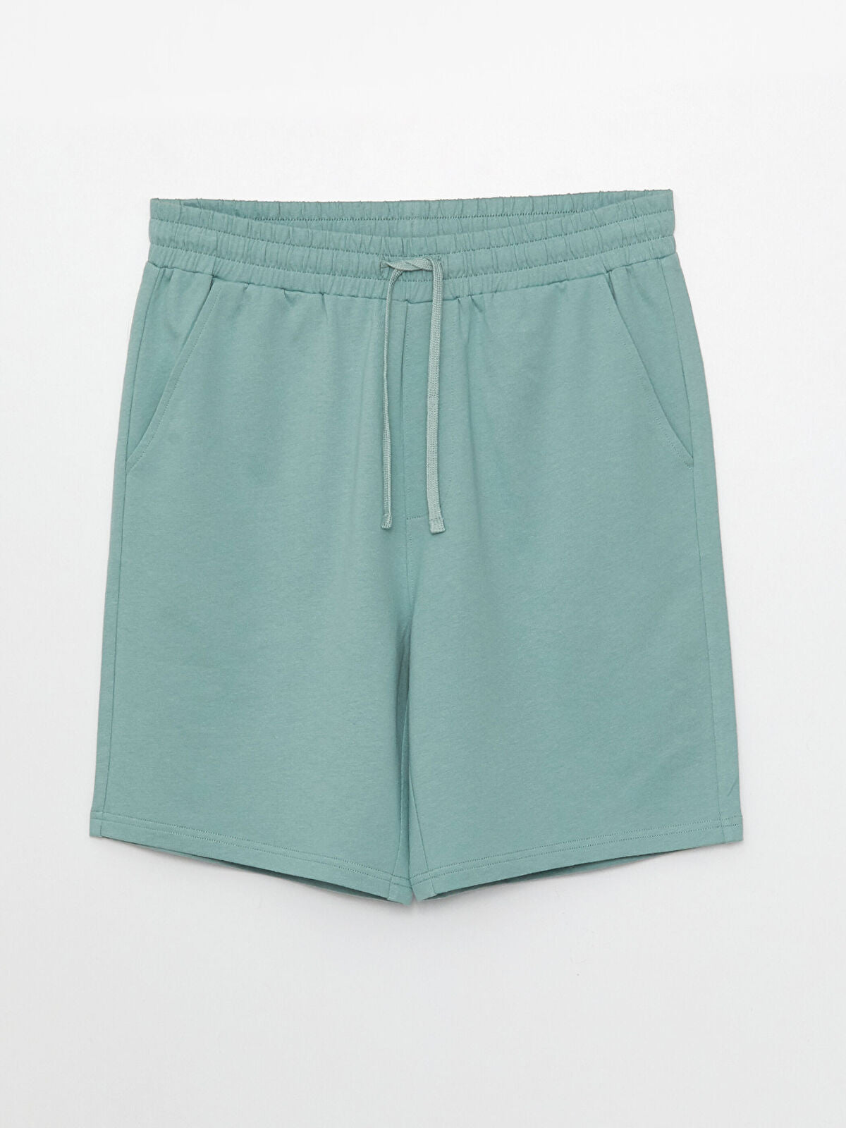 Basic Slim Fit Knitted Men Shorts
