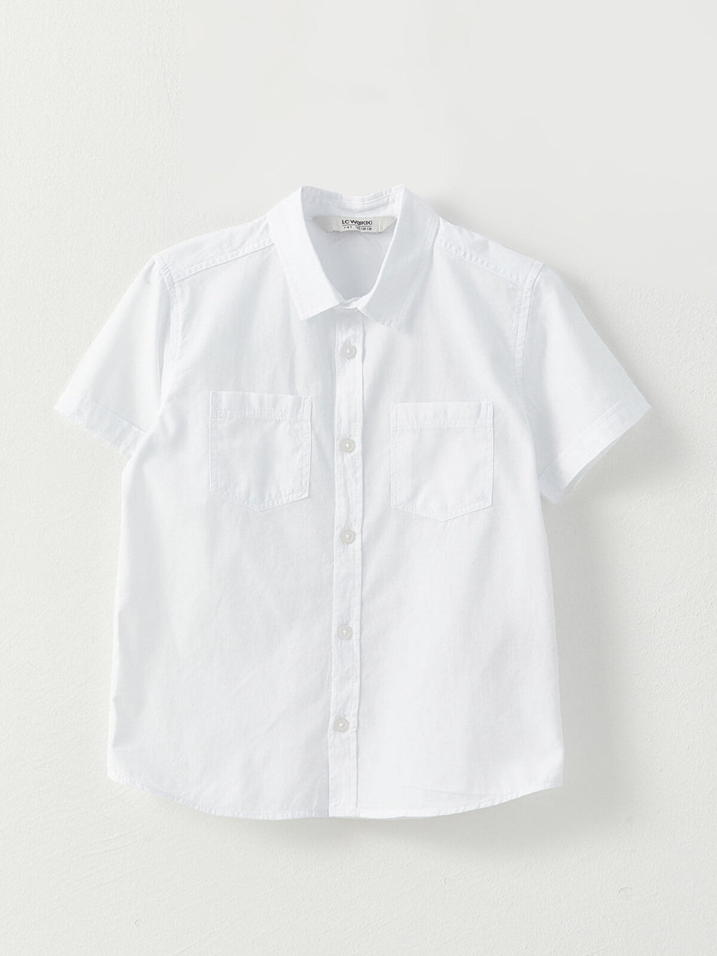 Kids Basic Short Sleeve Poplin Boys Shirt